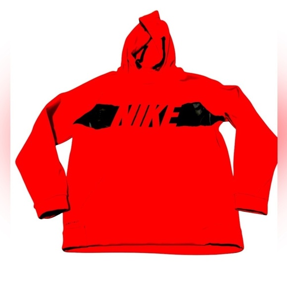 Men’s Nike Dri Fit Hoodie Size Medium Red Black - Picture 2 of 5
